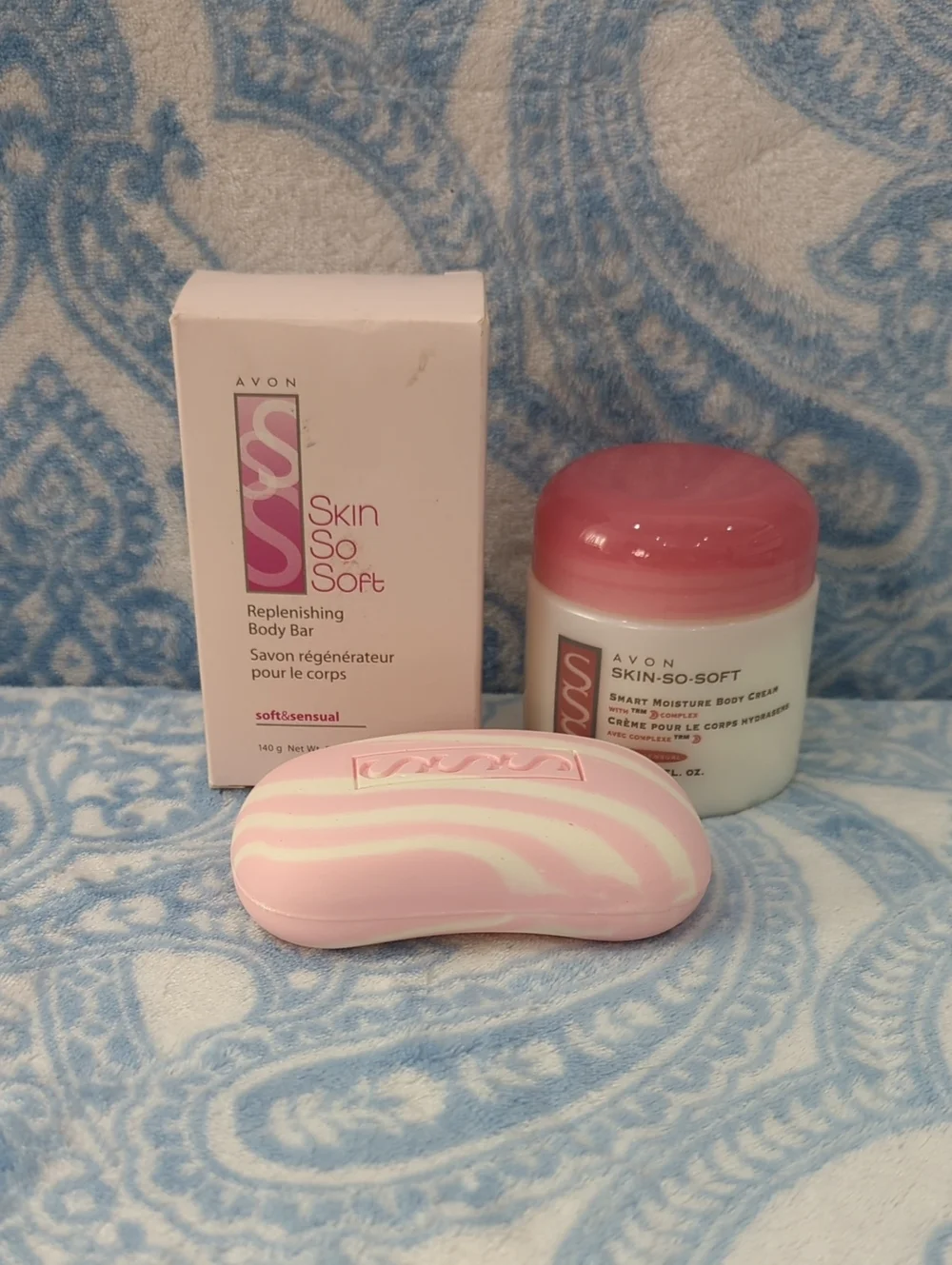 Avon Skin So Soft Body Cream & Replenishing Body Bar Soap